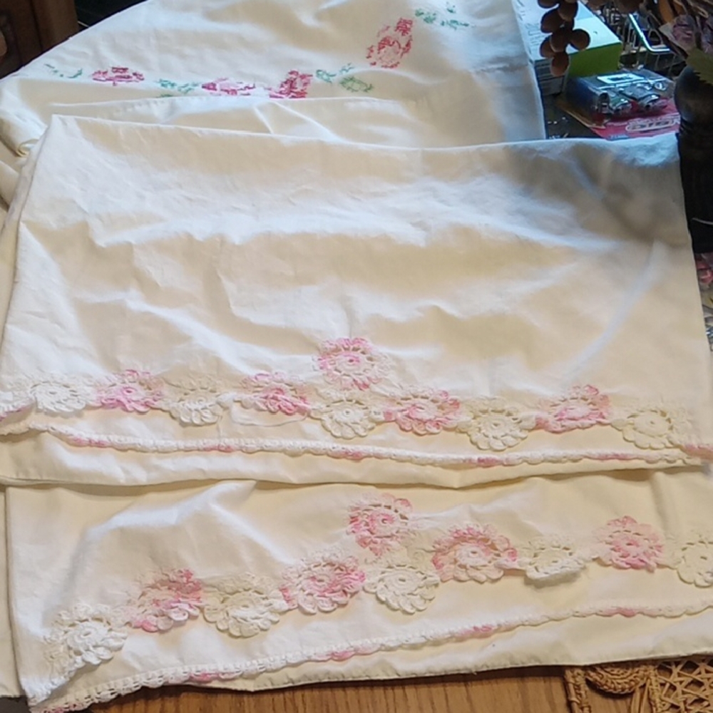 Floral Embroidered Pillowcases